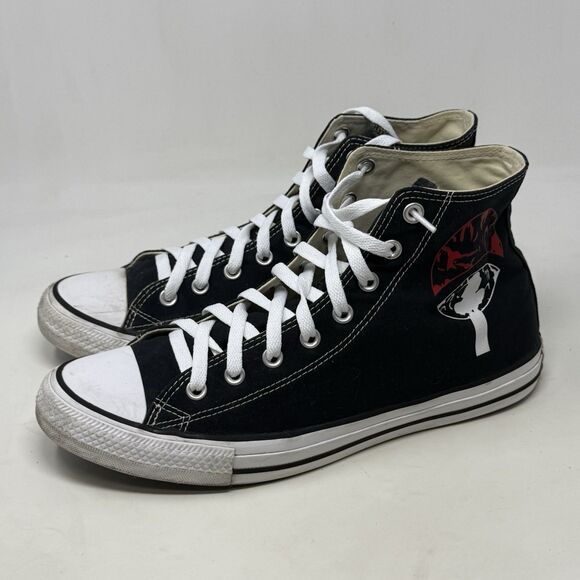 Converse All Star Itachi Uchiha Sneakers Mens 10.5 Black High Top Shoes Naruto - Picture 3 of 16